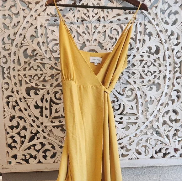 PARK & FIFTH BERKELEY MUSTARD DRESS RETAIL $195.00 SIZE SMALL - Picture 6 of 11